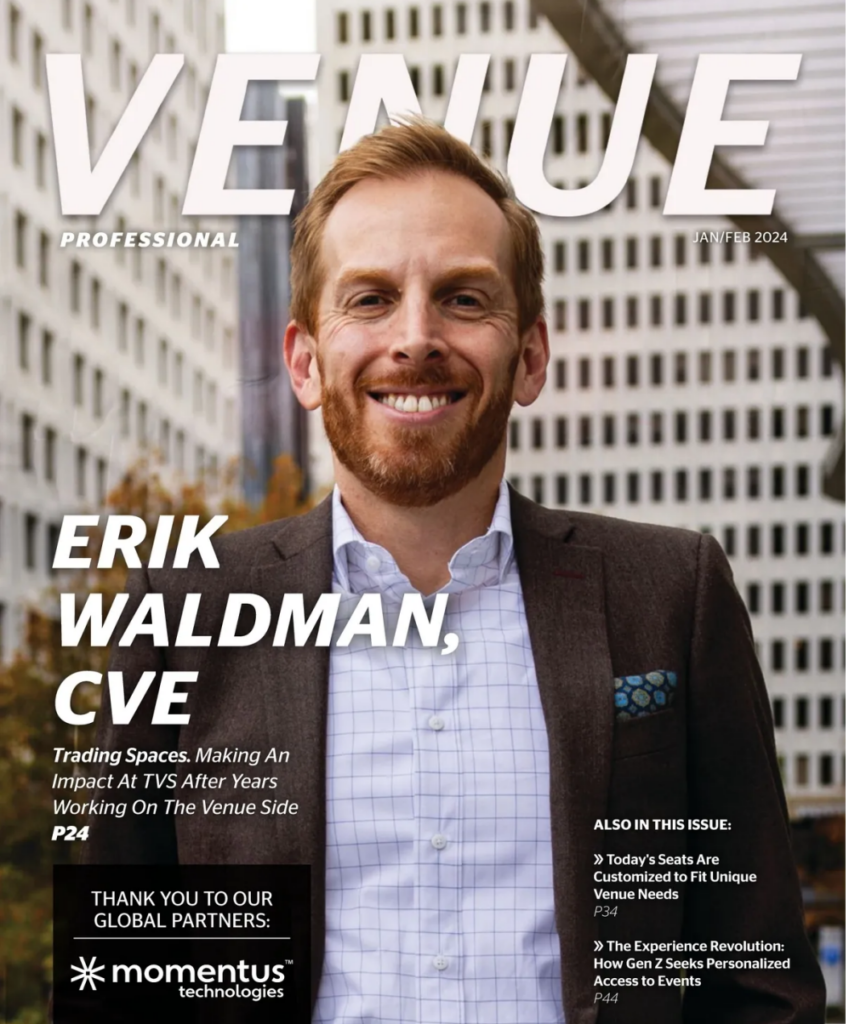 IAVM Venue Professional Mag Jan/Feb issue Erik Waldman, CVE